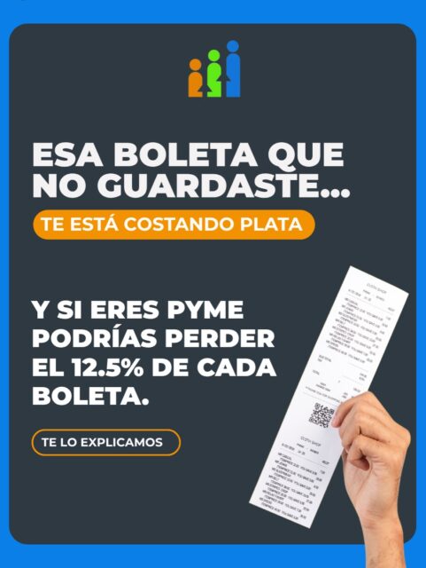 ¿Sabías que cada boleta que se te pierde es plata que dejas de recuperar en tus impuestos?💸No es necesario andar con una carpeta llena de papeles ni acordarte de todo en abril. Con Bóveda, fotografías la boleta al momento, la categorizas en segundos y queda guardada todo el año, lista para tu declaración. Se resume en menos estrés, menos plata perdida, más control de tu negocio.📩 Envíanos un mensaje al DM y te activamos la app Bóveda hoy mismo.