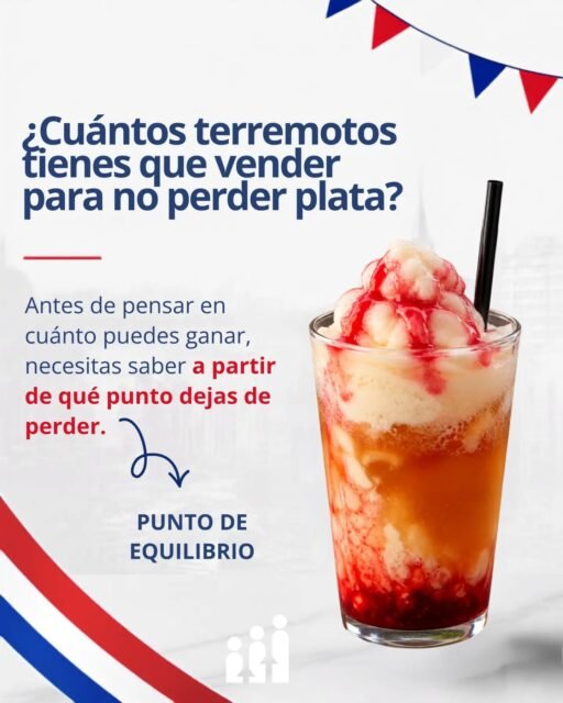 ¿Cuántos terremotos necesitas vender antes de empezar a ganar? 🍹🇨🇱El punto de equilibrio te permite saber cuántas unidades necesitas vender para cubrir todos los costos fijos de tu negocio.Y aunque en este ejemplo usamos un terremoto, puedes aplicar el mismo cálculo a cualquier producto o servicio 🍷🍢🍺Conocer este número te permite definir metas de venta con mayor claridad y entender mejor la rentabilidad de tu negocio 📊Porque antes de preguntarte cuánto QUIERES vender, conviene saber cuánto NECESITAS vender.#valdivia #emprendedores #18deseptiembre